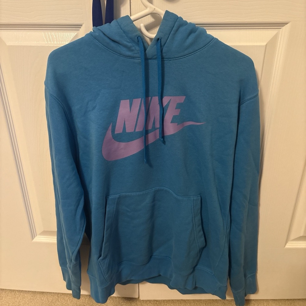 Nike Blue Sweatshirt with Pink Accents